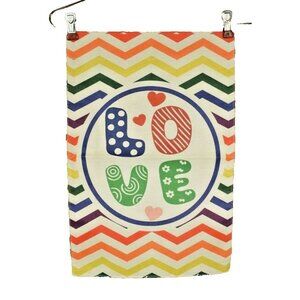 Love 13 x 18 inch Double Sided Nylon Burlap Decorative Garden Flag